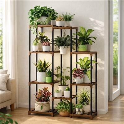 Rastlinný stojan s rastovým svetlom pre izbové rastliny